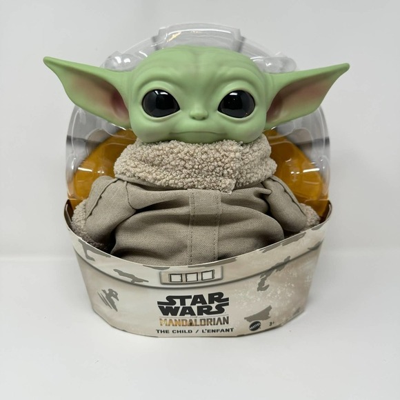 Mattel Disney Star Wars The Child Mandalorian Grogu Baby Yoda 11" Plush Doll - Picture 3 of 15